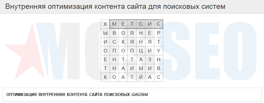 Внутренняя оптимизация контента сайта для поисковых систем